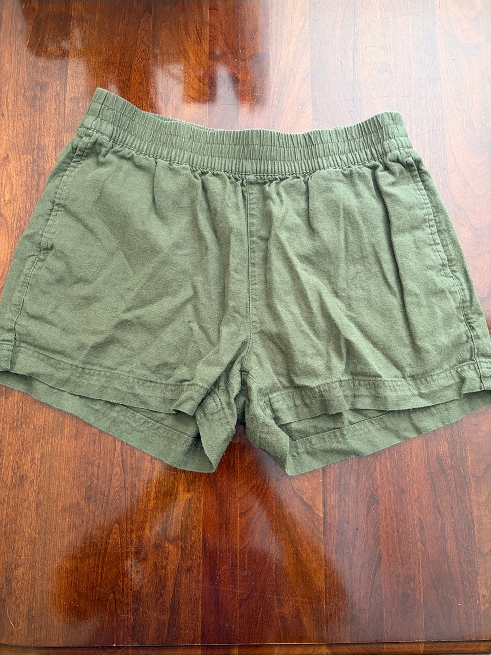 Old Navy Olive Green Elastic Waist Athletic Shorts